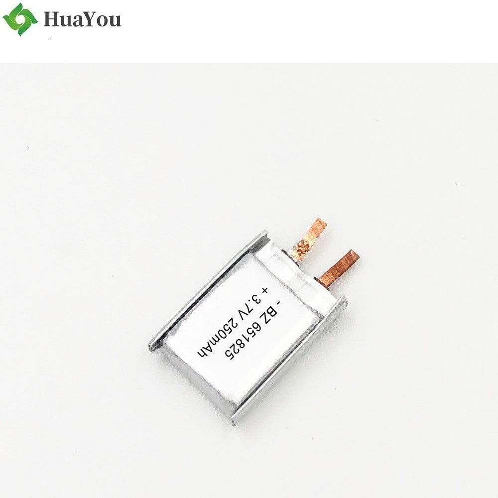 651825 250mAh 3.7V Li-Polymer Battery Cell