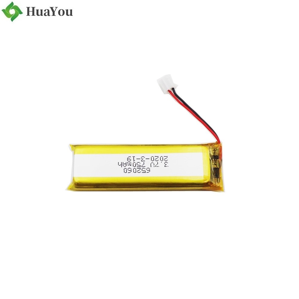 652060 750mAh 3.7V Li-Polymer Battery 