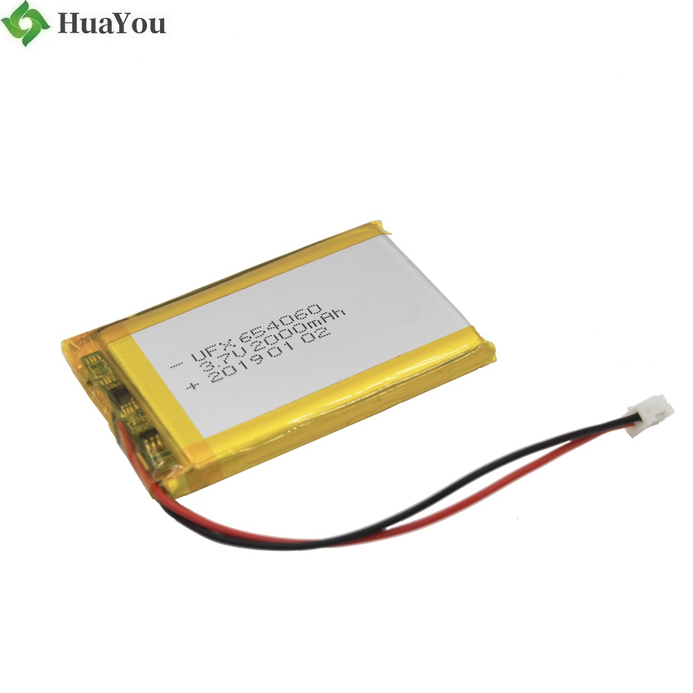  654060 2000mAh 3.7V Lithium Polymer Battery