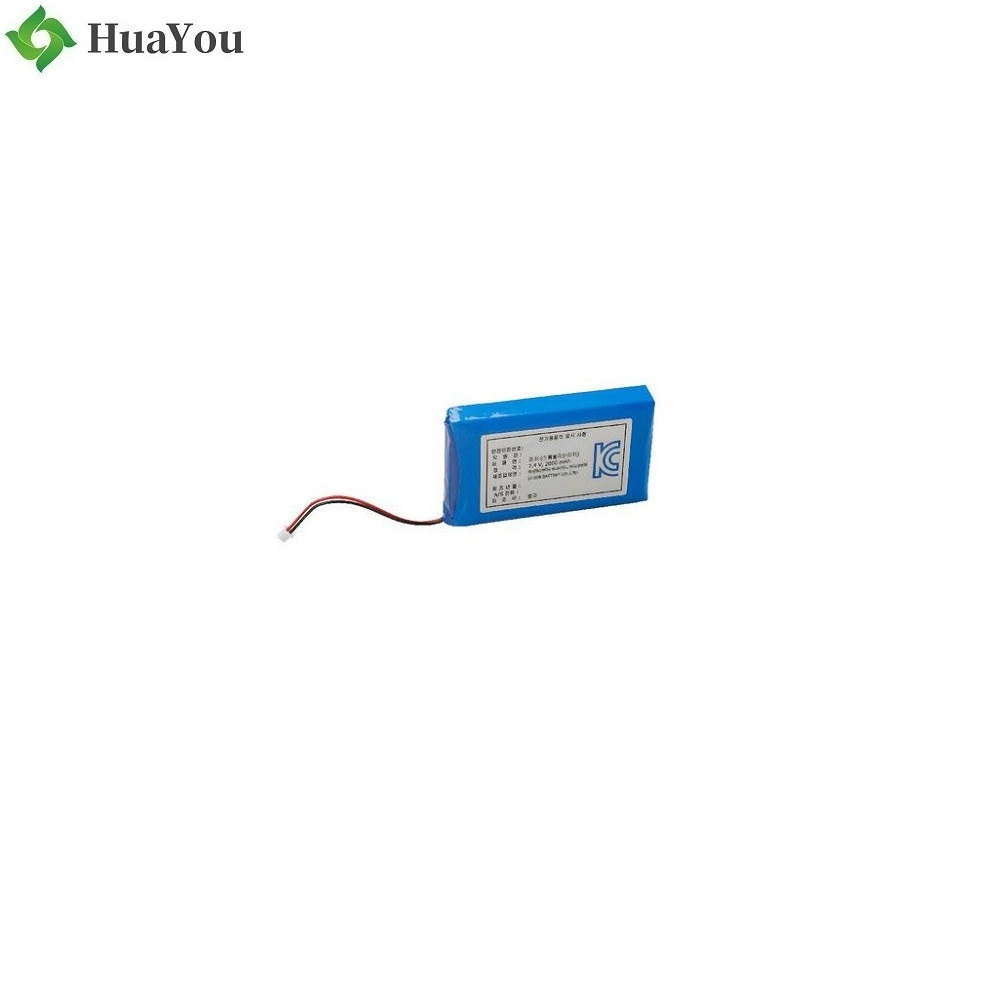 654165 7.4V 2000mAh Rechargeable Lipo Battery