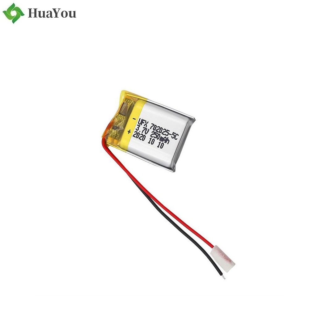 702025-5C 250mAh 3.7V Lithium Polymer Battery