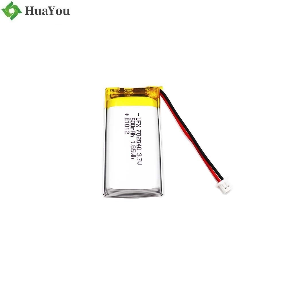 702040 3.7V 500mAh Lithium Polymer Battery