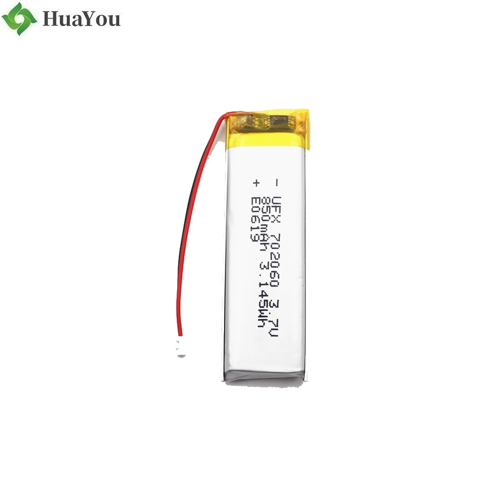 702060 3.7V 850mAh Lipo battery 