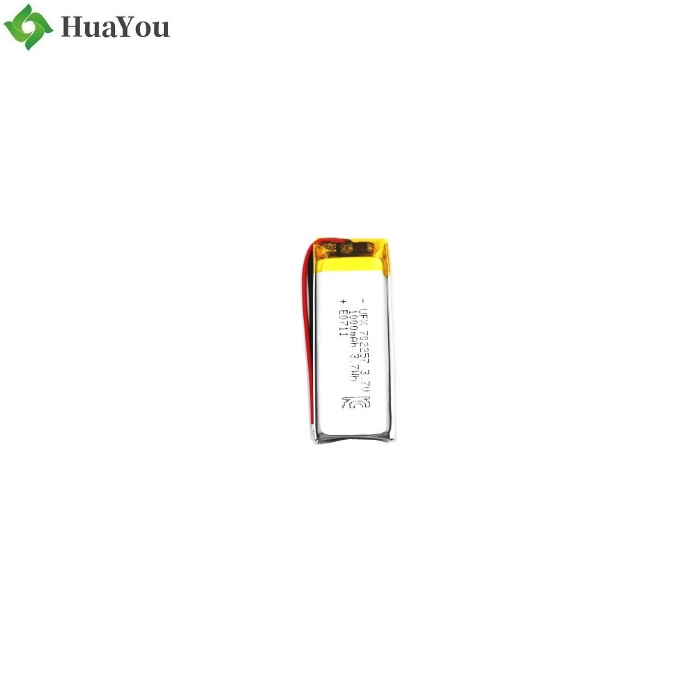 702257 1000mAh 3.7V Li Polymer Battery With MSDS And KC Certification