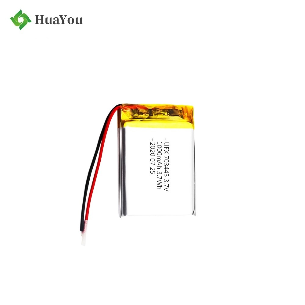 1000mAh For Massager Lithium Polymer Battery