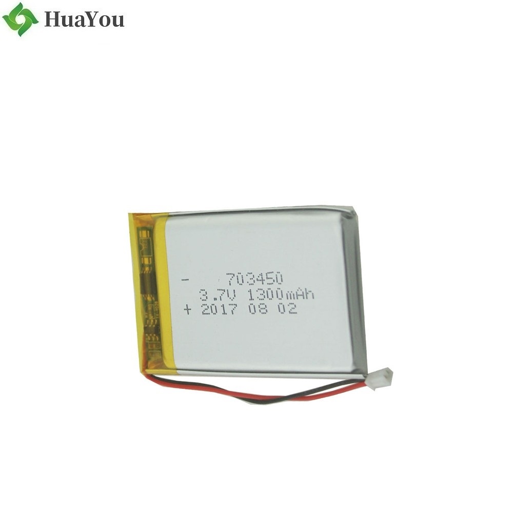 703450 1300mAh 3.7V Rechargeable LiPo Battery