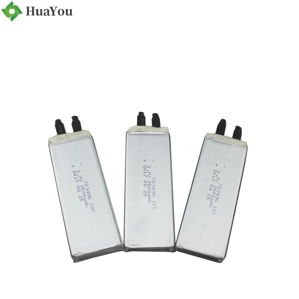 703496 10C 2600mAh 3.7V LiPo Battery Cells