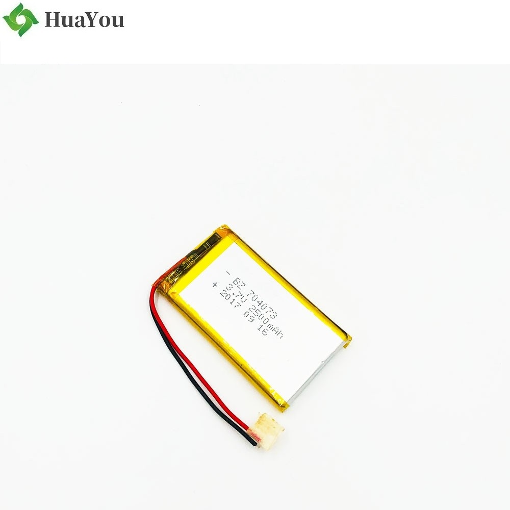 704073 2500mAh 3.7V Rechargeable Battery