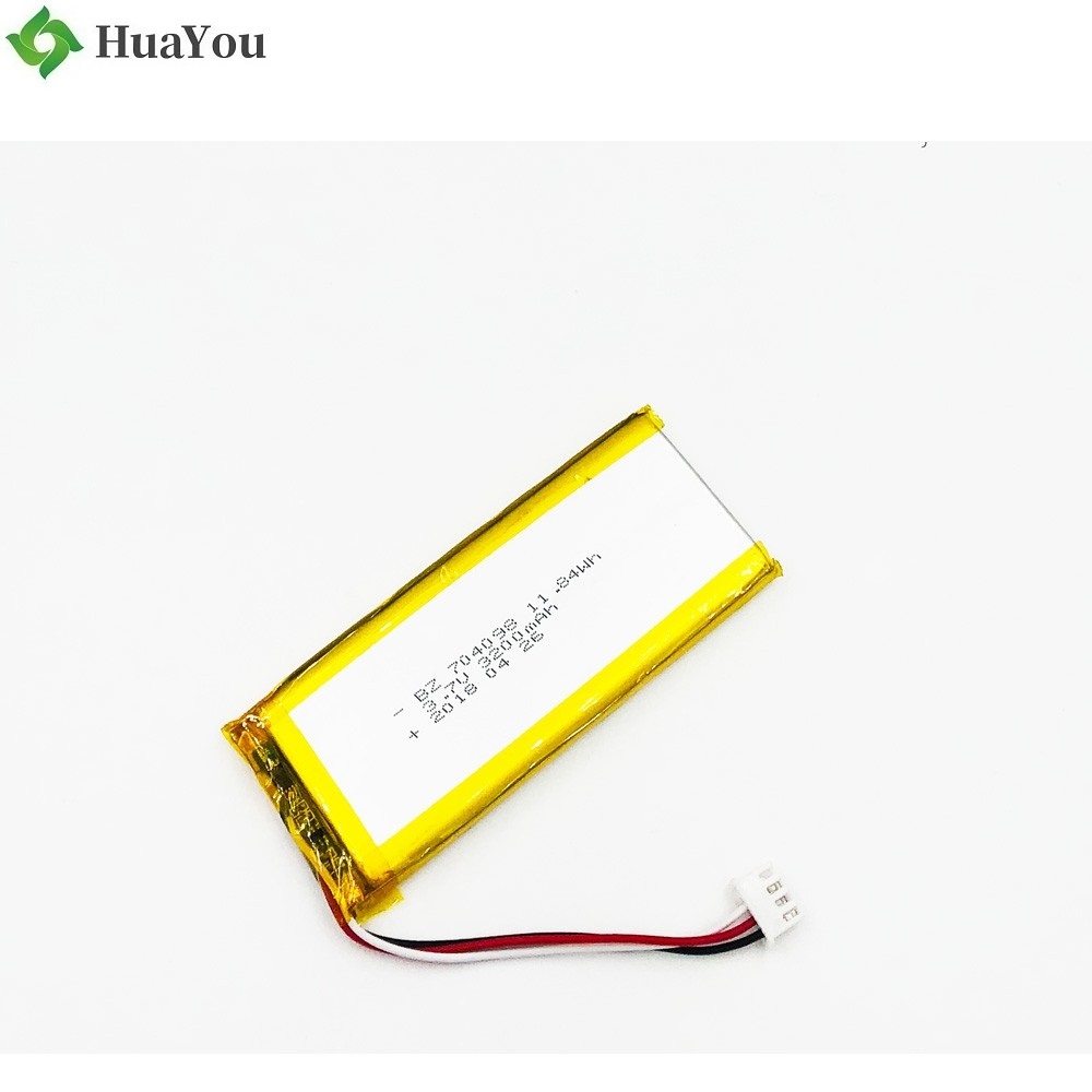 704098 3200mAh 3.7V Polymer Li-ion Battery