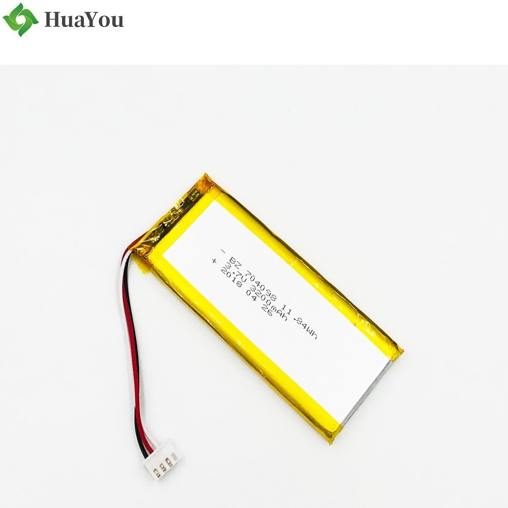 704098 3200mAh 3.7V Polymer Li-ion Battery