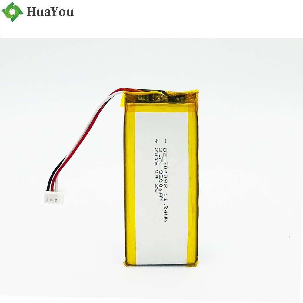 704098 3200mAh 3.7V Polymer Li-ion Battery