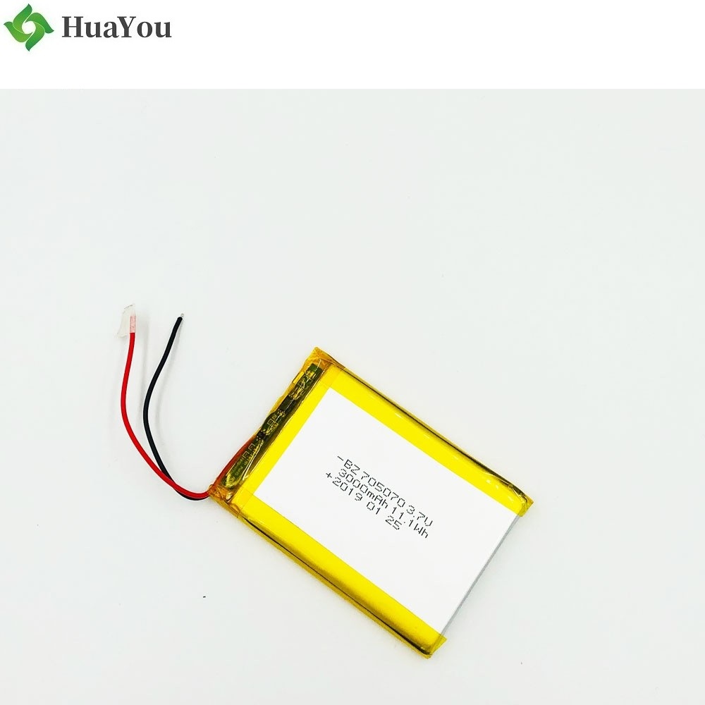 705070 3000mAh 3.7V Rechargeable Lipo Battery