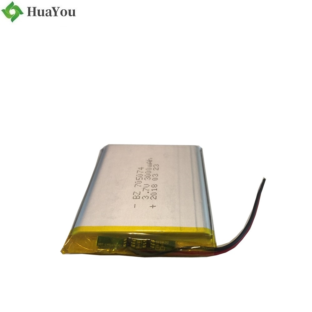705074 3000mAh 3.7V Lipo Battery