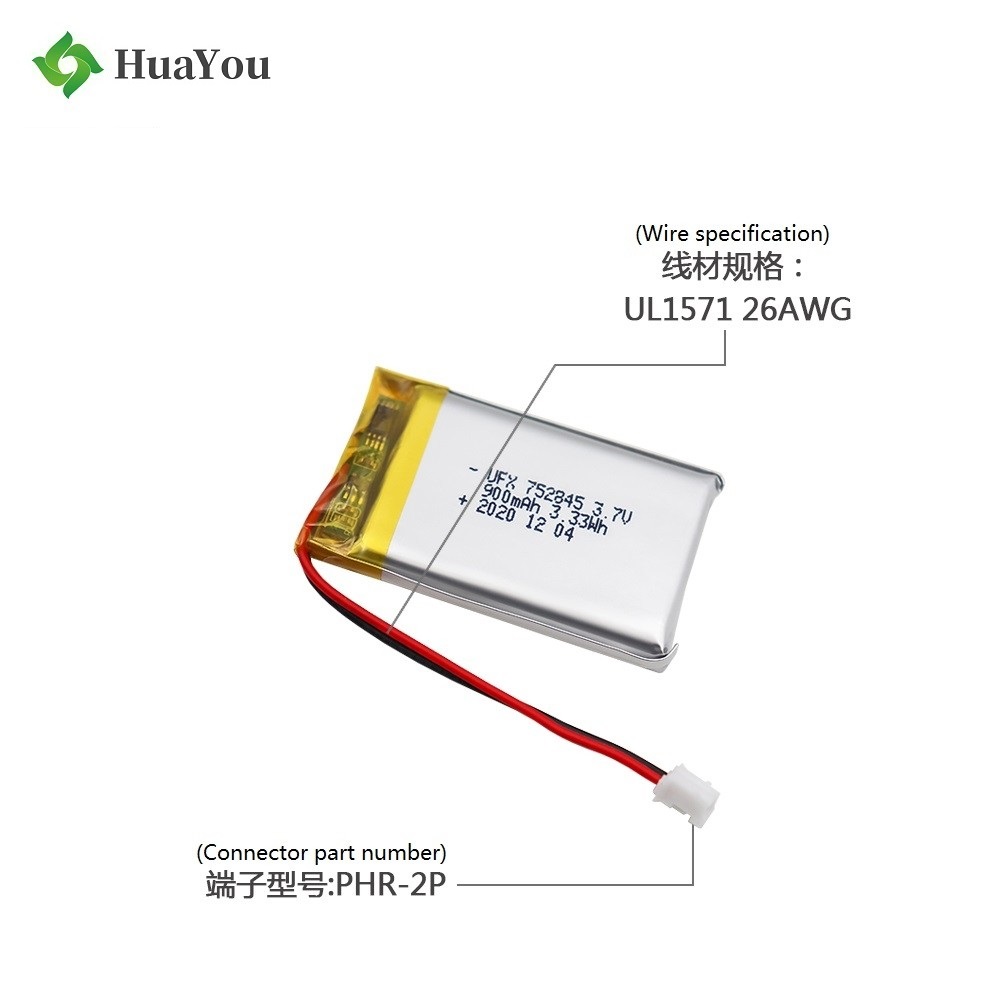 900mAh Electronic Toys Lithium Polymer Battery