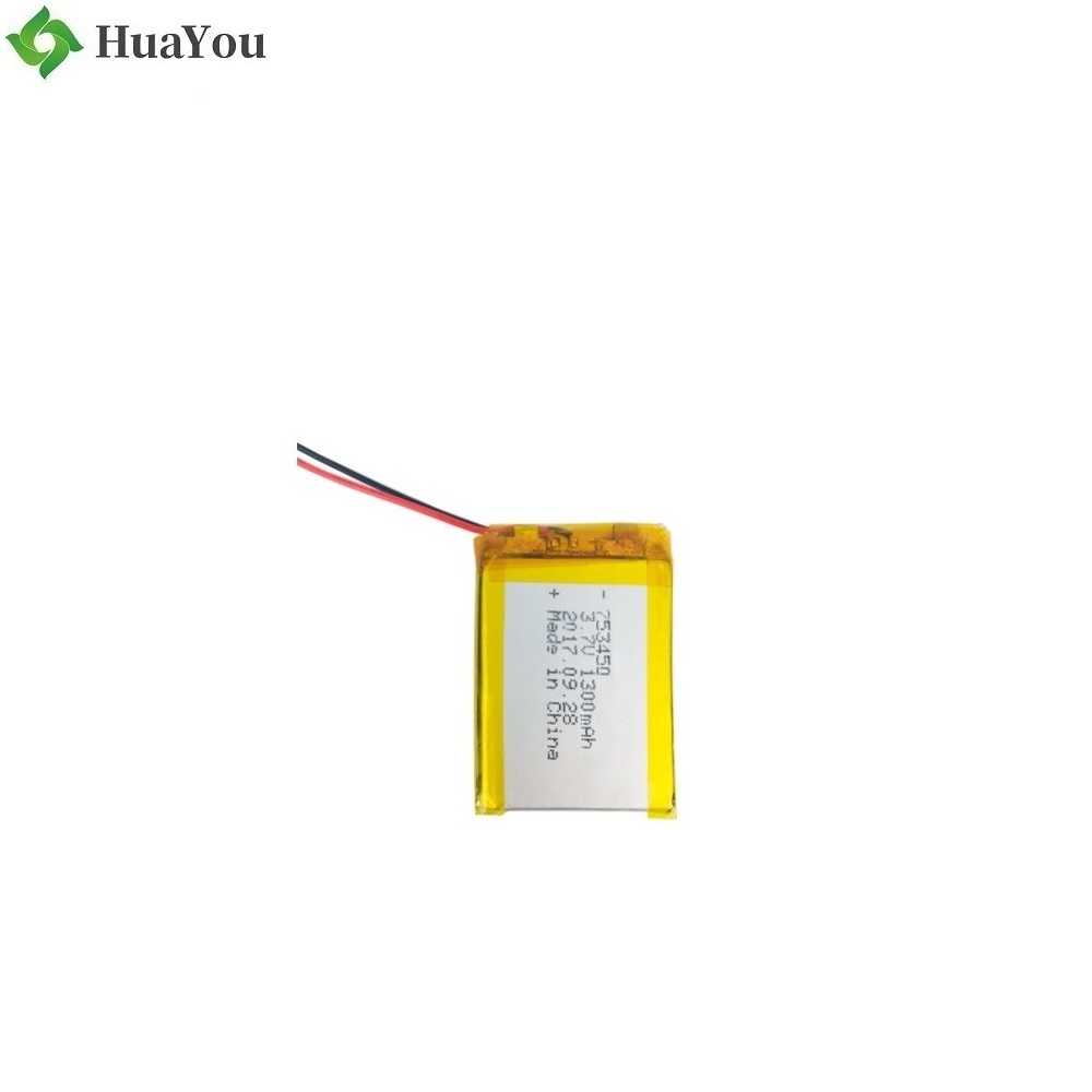 753450 1300mAh 3.7V LiPo Battery 