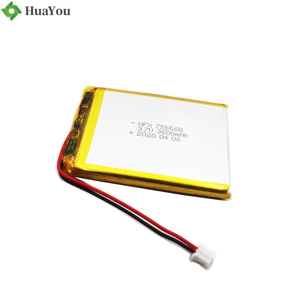 755568 3600mAh 3.7V Li-Polymer Battery