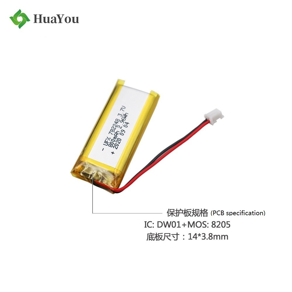 China Cheapest 800mAh Li-Polymer Battery