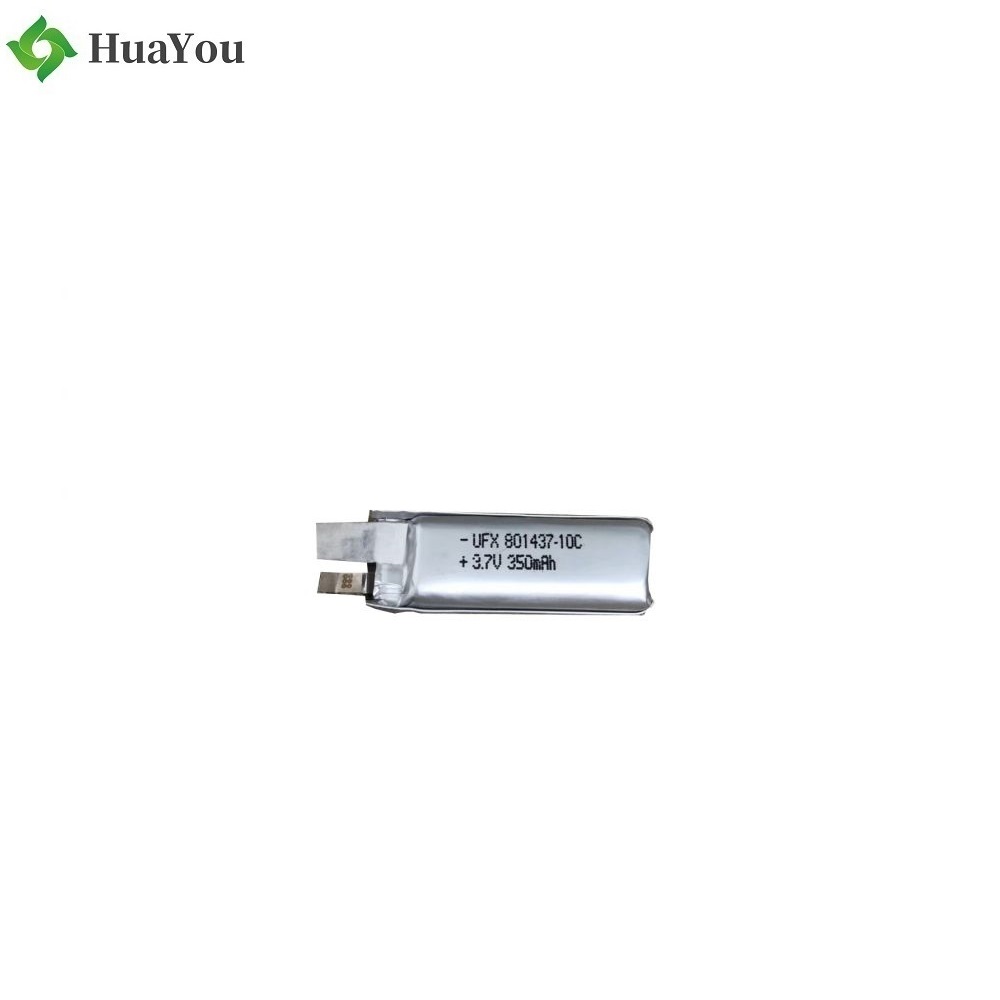 801437-10C 350mAh 3.7V Li-Polymer Battery 