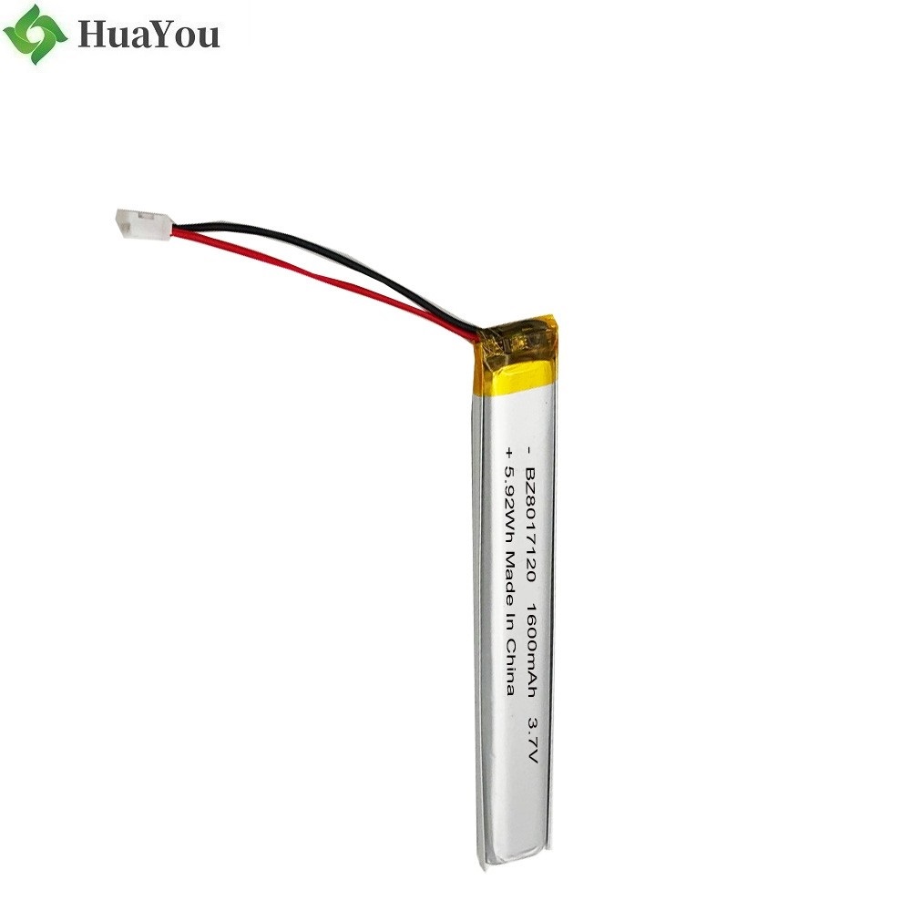 1600mAh 3.7V Polymer Li-ion Battery