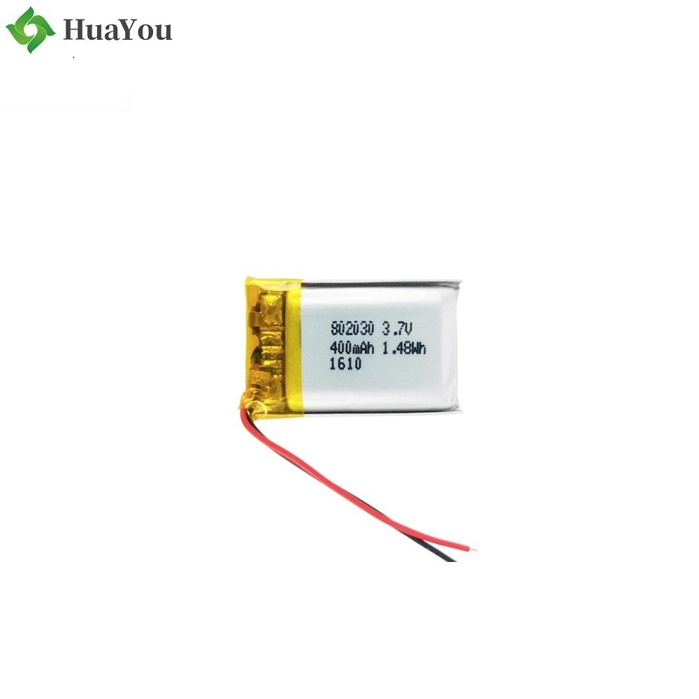 802030 400mAh 3.7V Li-Polymer Battery With KC Certification