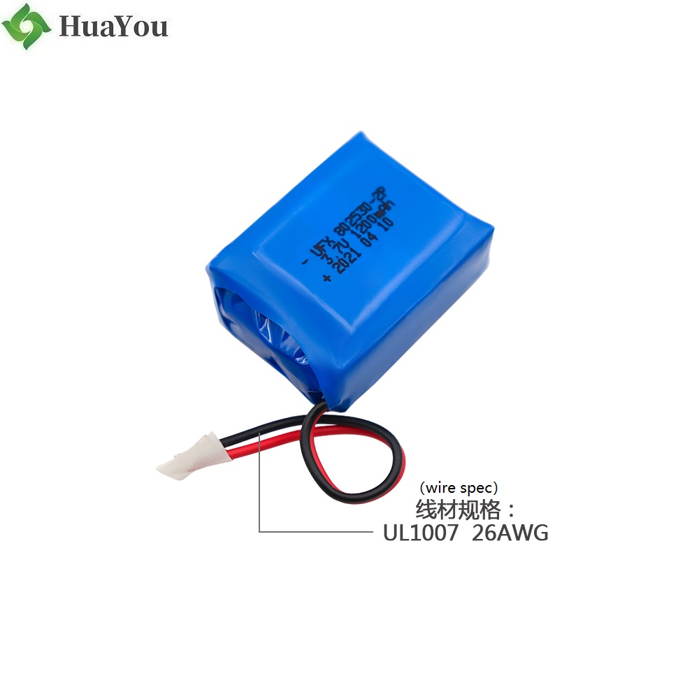 802530-2P 1200mAh 3.7V Lithium Polymer Battery Pack