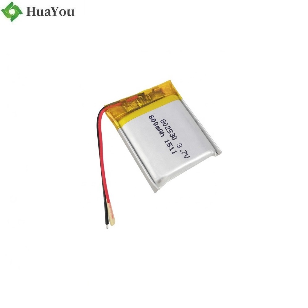 802530 600mAh 3.7V Lipo Battery