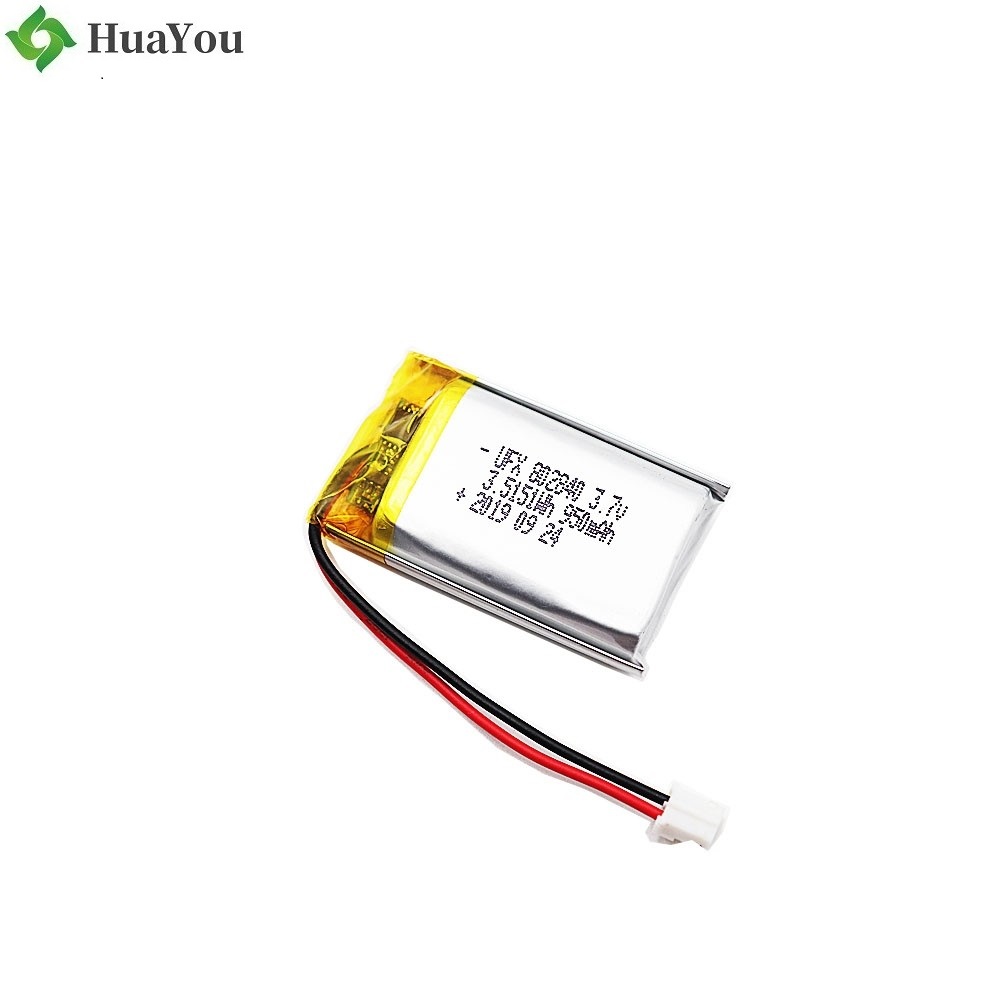 802840 3.7V 950mAh Li-Polymer Battery With Wire And Plug