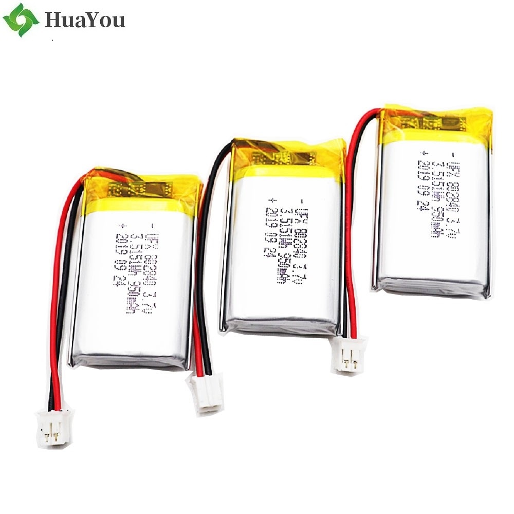 802840 3.7V 950mAh Li-Polymer Battery With Wire And Plug