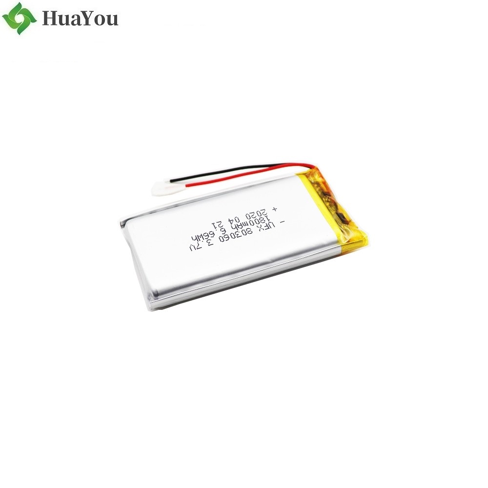 803060 1800mAh 3.7V Lithium Polymer Battery