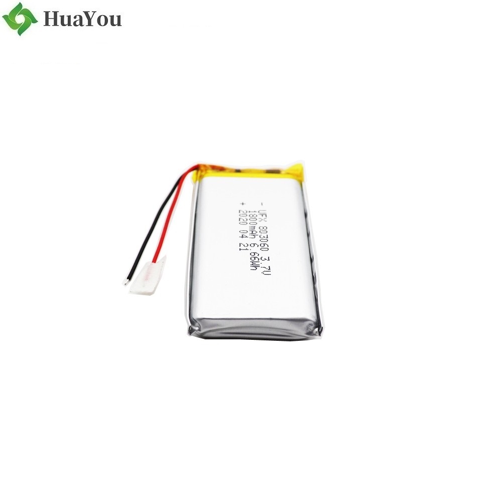 803060 1800mAh 3.7V Lithium Polymer Battery