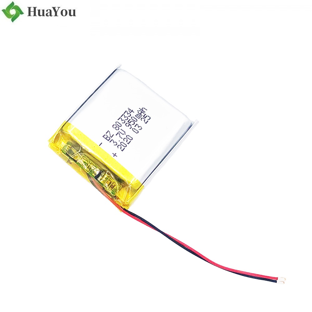 803334 950mAh 3.7V Li-Polymer Battery