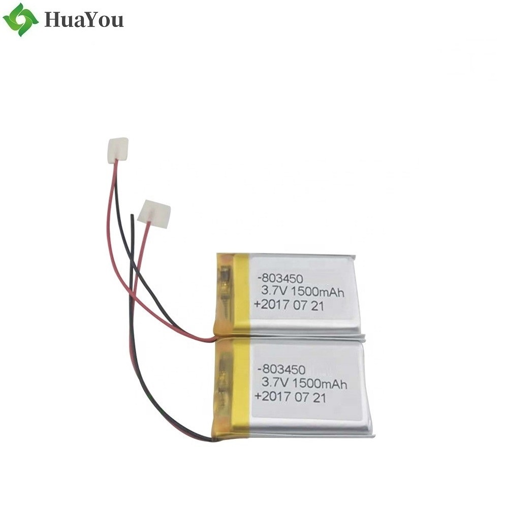 803450 3.7V 1500mAh Li-ion Battery with KC + UL Certificate