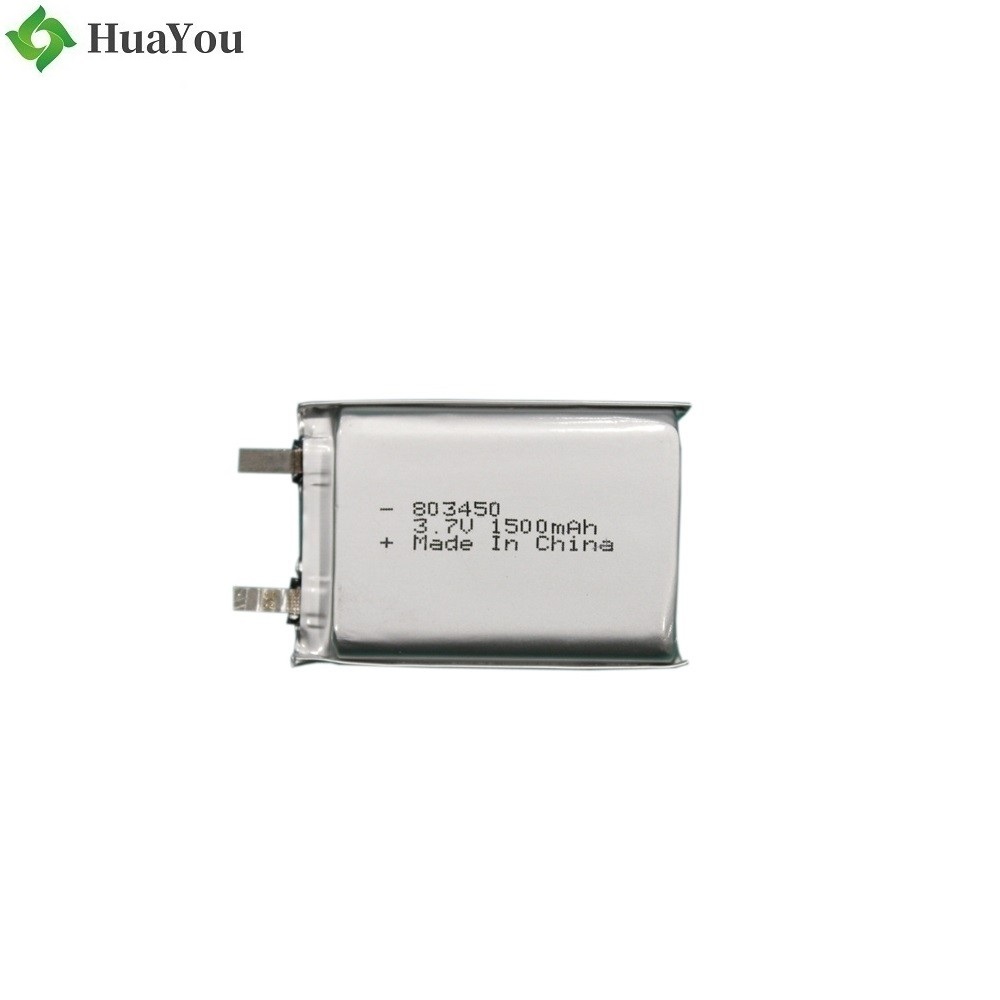 803450 3.7V 1500mAh Li-ion Battery with KC + UL Certificate