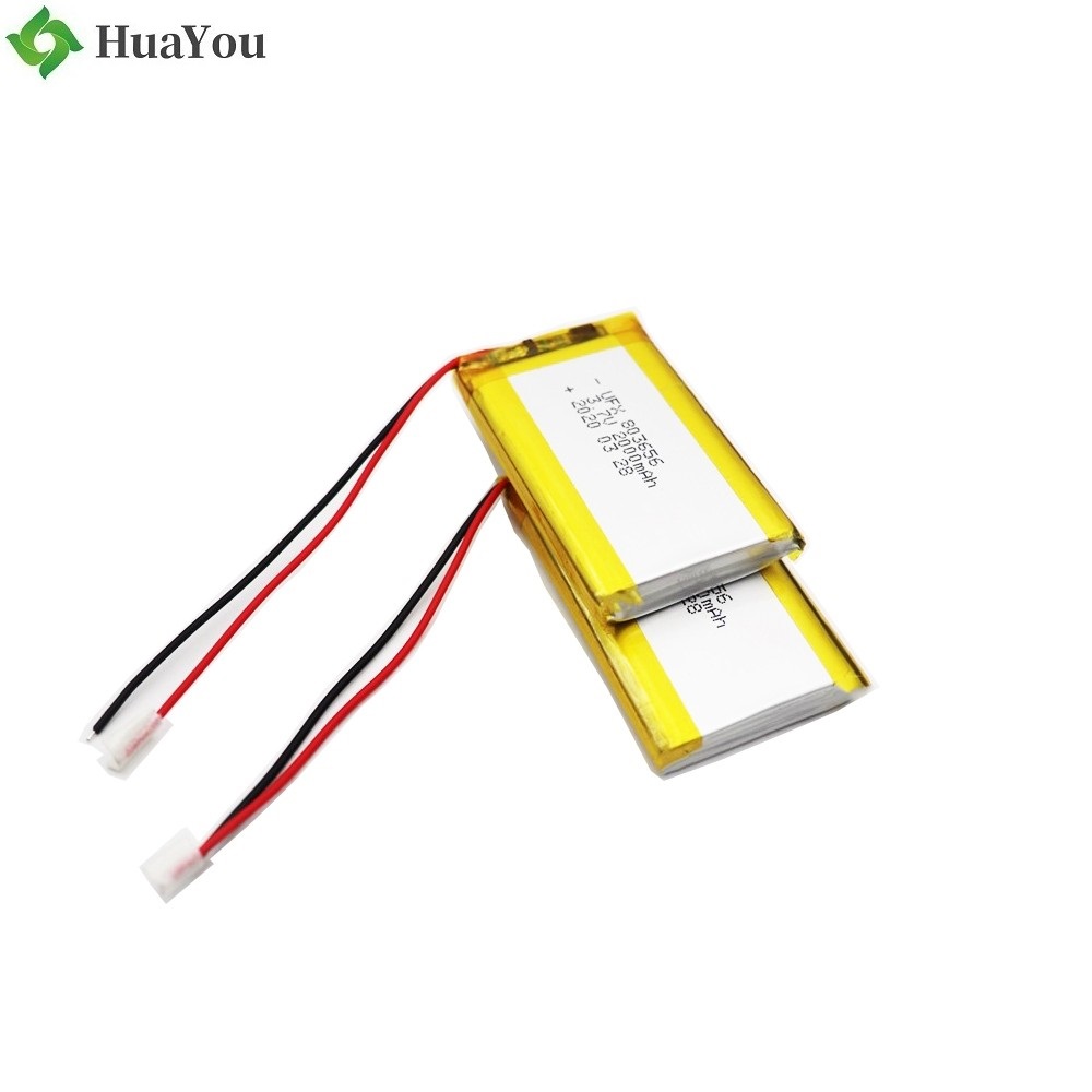 803656 2000mAh 3.7V Li-Polymer Battery 