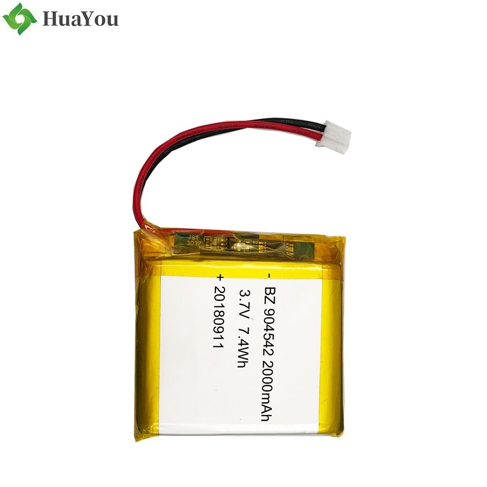 904542 2000mAh 3.7V Lipo Battery