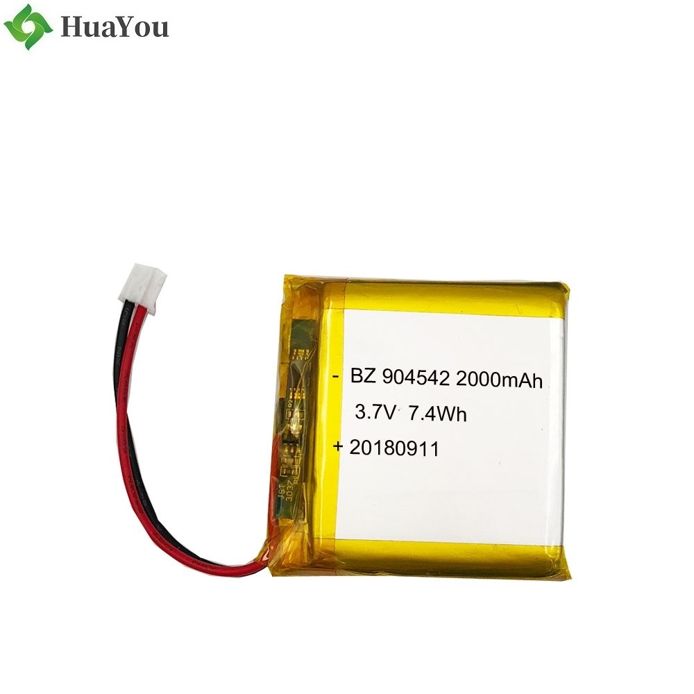 904542 2000mAh 3.7V Lipo Battery