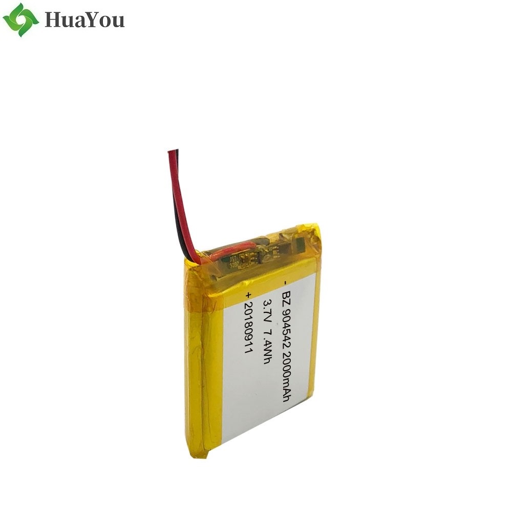 904542 2000mAh 3.7V Lipo Battery