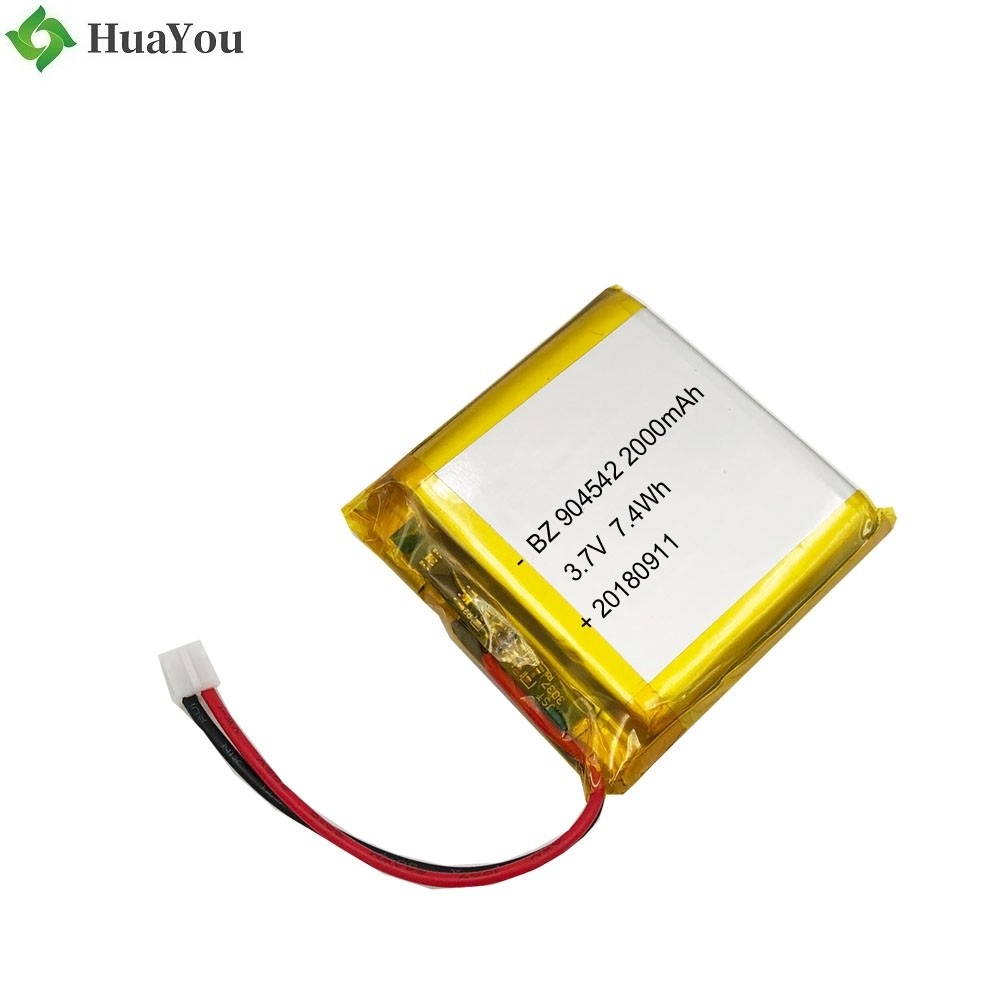 904542 2000mAh 3.7V Lipo Battery