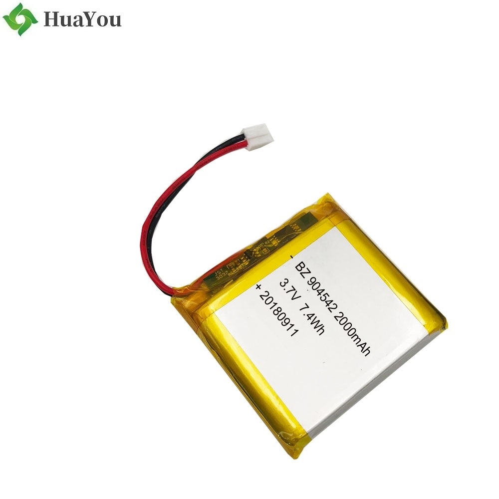 904542 2000mAh 3.7V Lipo Battery