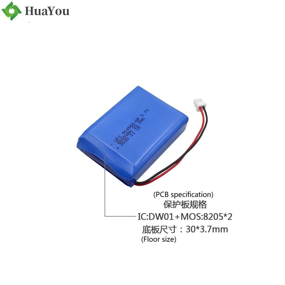 904560-2P 6000mAh 3.7V Li-Polymer Battery