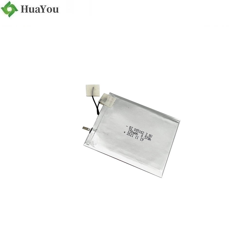 085162 3.8V 150mAh Li-polymer Battery