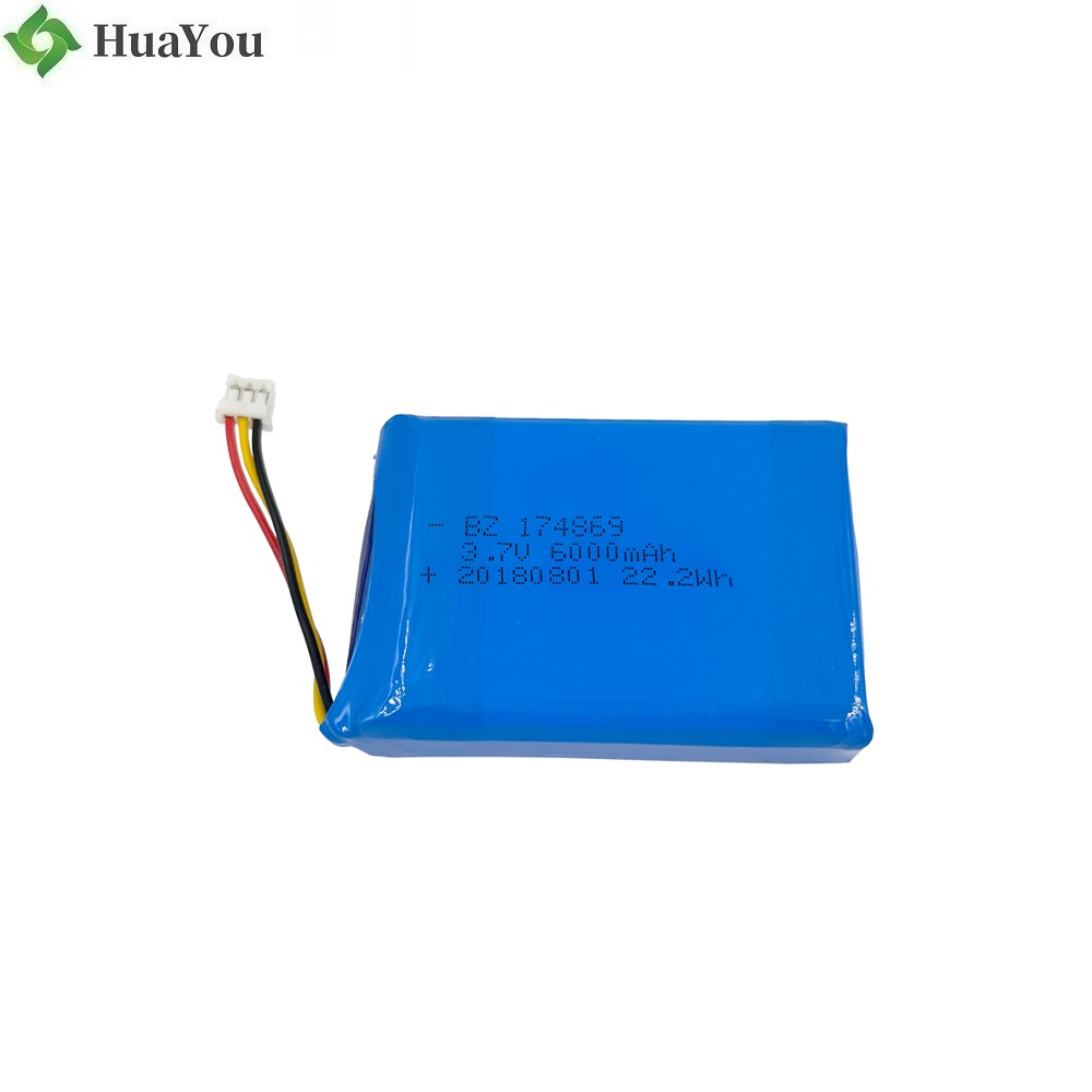 174869 3.7V 6000mAh Lipo Battery