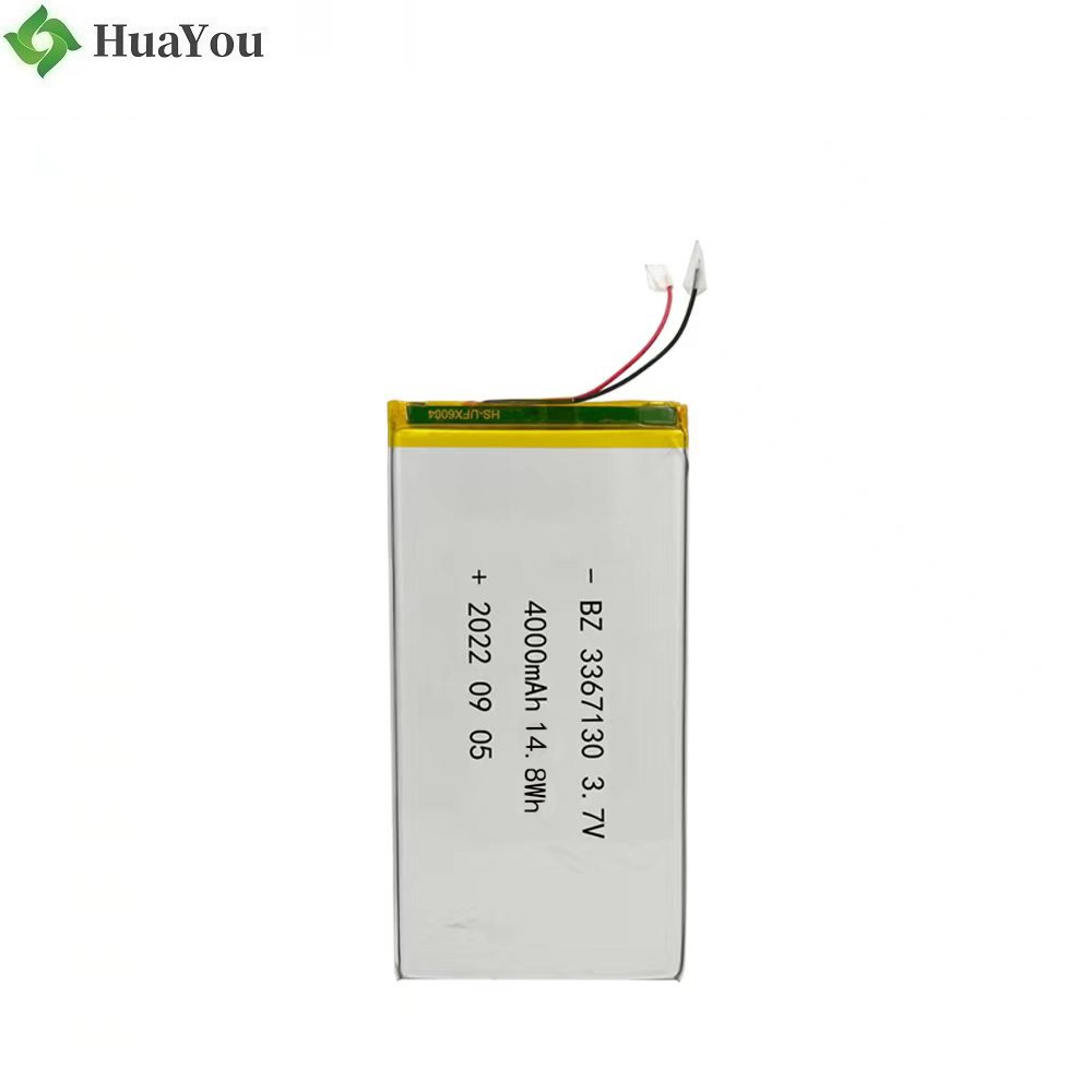 3367130 3.7V 4000mAh Li-polymer Battery