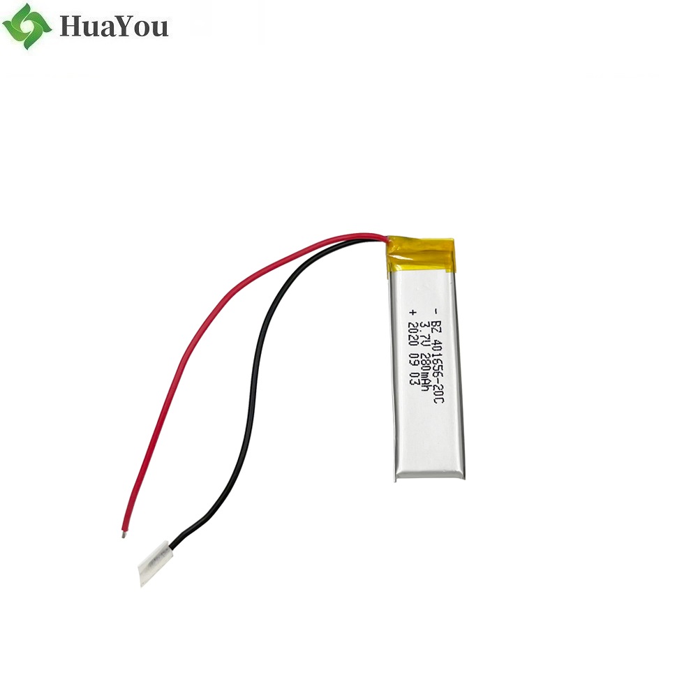 401656 3.7V 280mAh 20C Discharge Rechargeable Battery