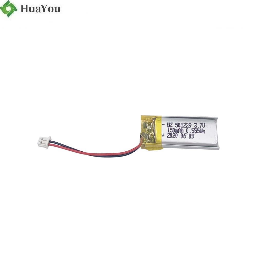 501229 3.7V 150mAh Lithium-ion Polymer Battery