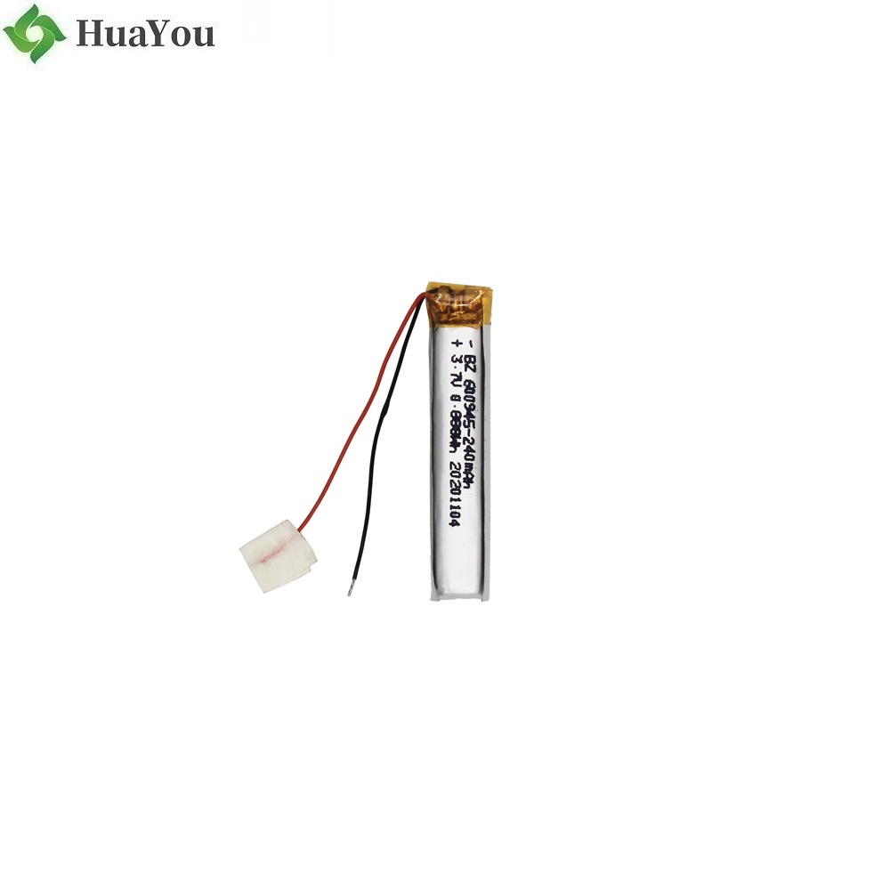 600945 3.7V 240mAh Li-ion Battery