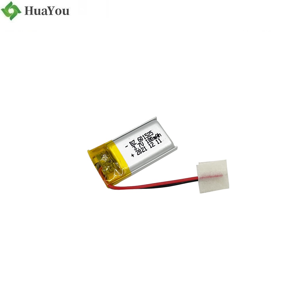 601525 3.7V 180mAh Rechargeable Battery