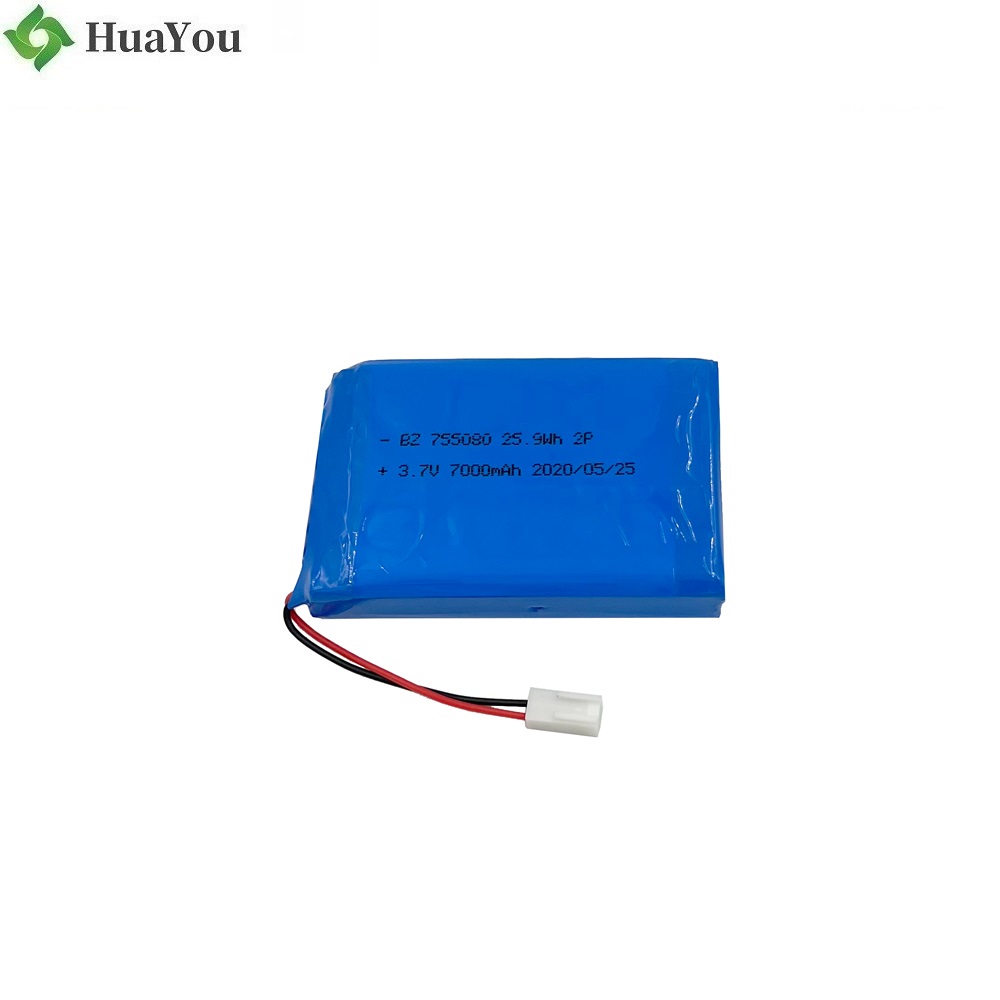 755080-2P 3.7V 7000mAh Li-ion Battery Pack