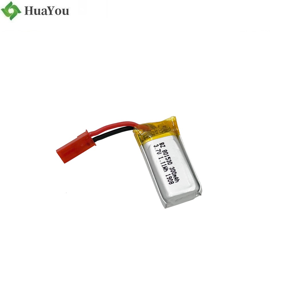 801530 3.7V 300mAh Rechargeable Battery