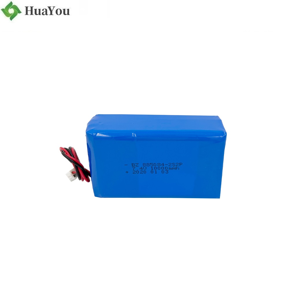 885084-2S2P 7.4V 10000mAh Lipo Battery Pack